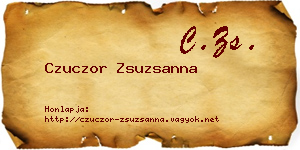 Czuczor Zsuzsanna névjegykártya